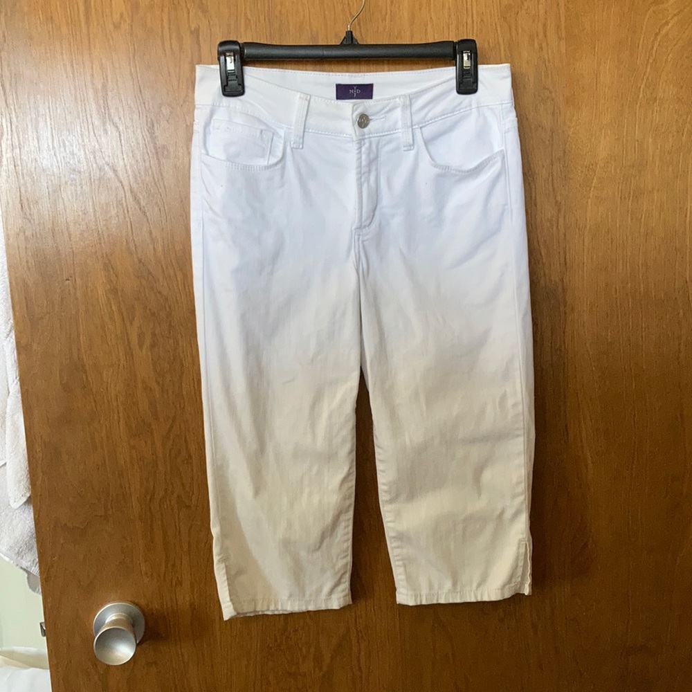 NYDJ white denim cutoff jeans